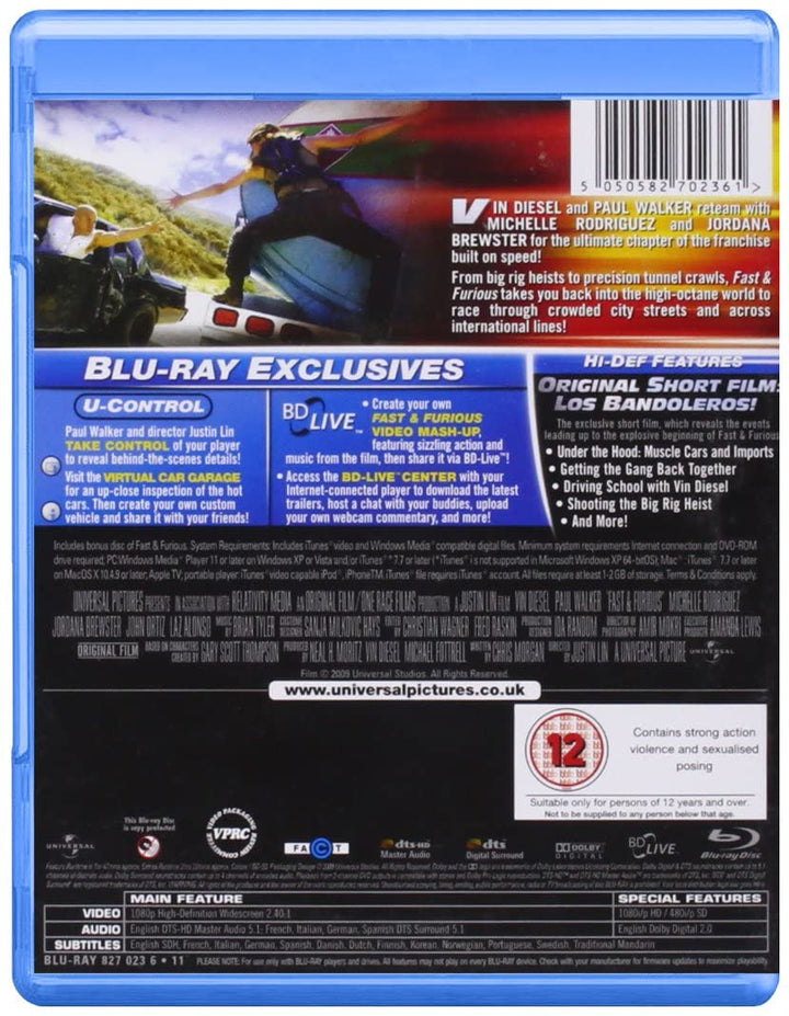 Fast &amp; Furious [Blu-ray] [Region Free] – Action/Krimi [Blu-Ray]