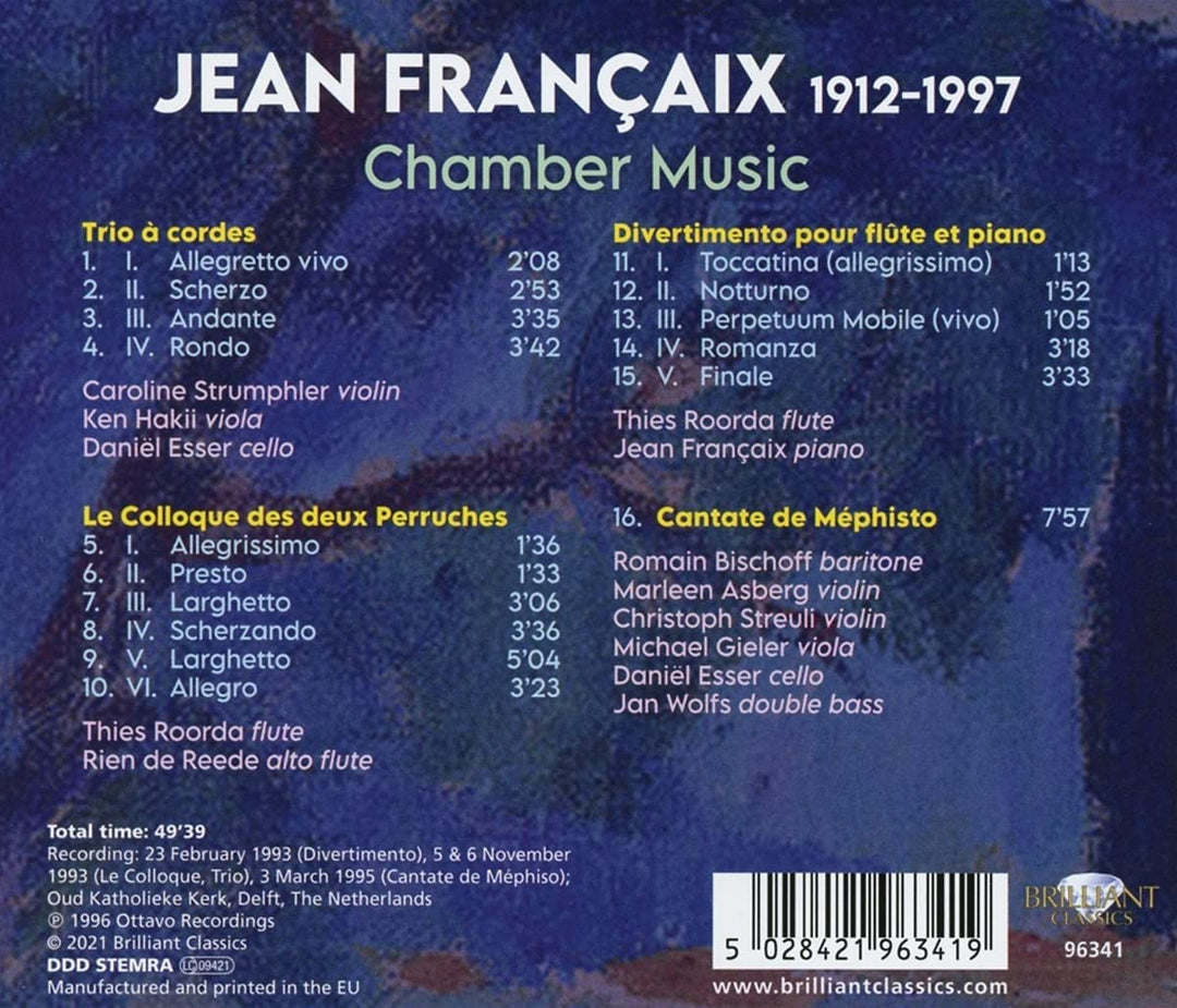 Francaix, Jean - Francaix Kammermusik [Audio CD]