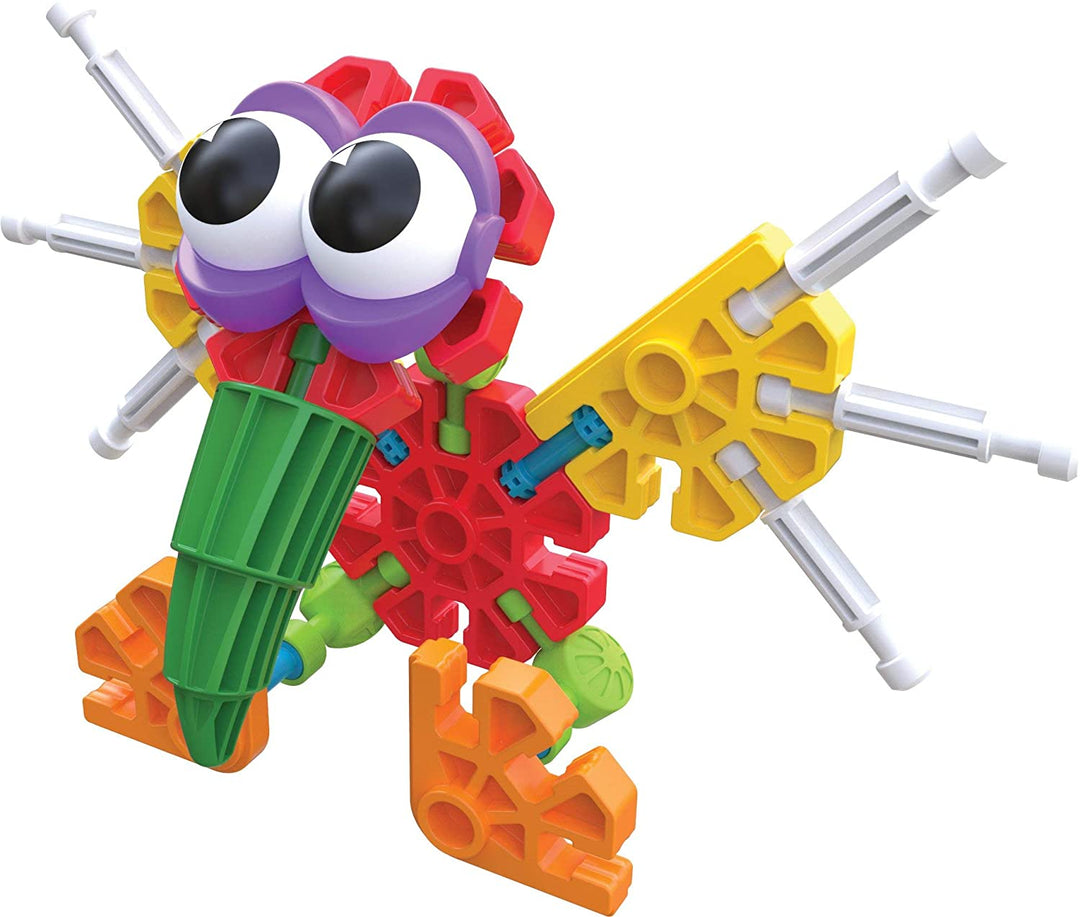 Kid K'NEX 85618 50 Build Budding Builders Set, Kinder-Bastelset mit 100 Teilen, Lernspielzeug für Kinder, lustiges und farbenfrohes Bauspielzeug für Jungen und Mädchen, Konstruktionsspielzeug für Kinder ab 3 Jahren