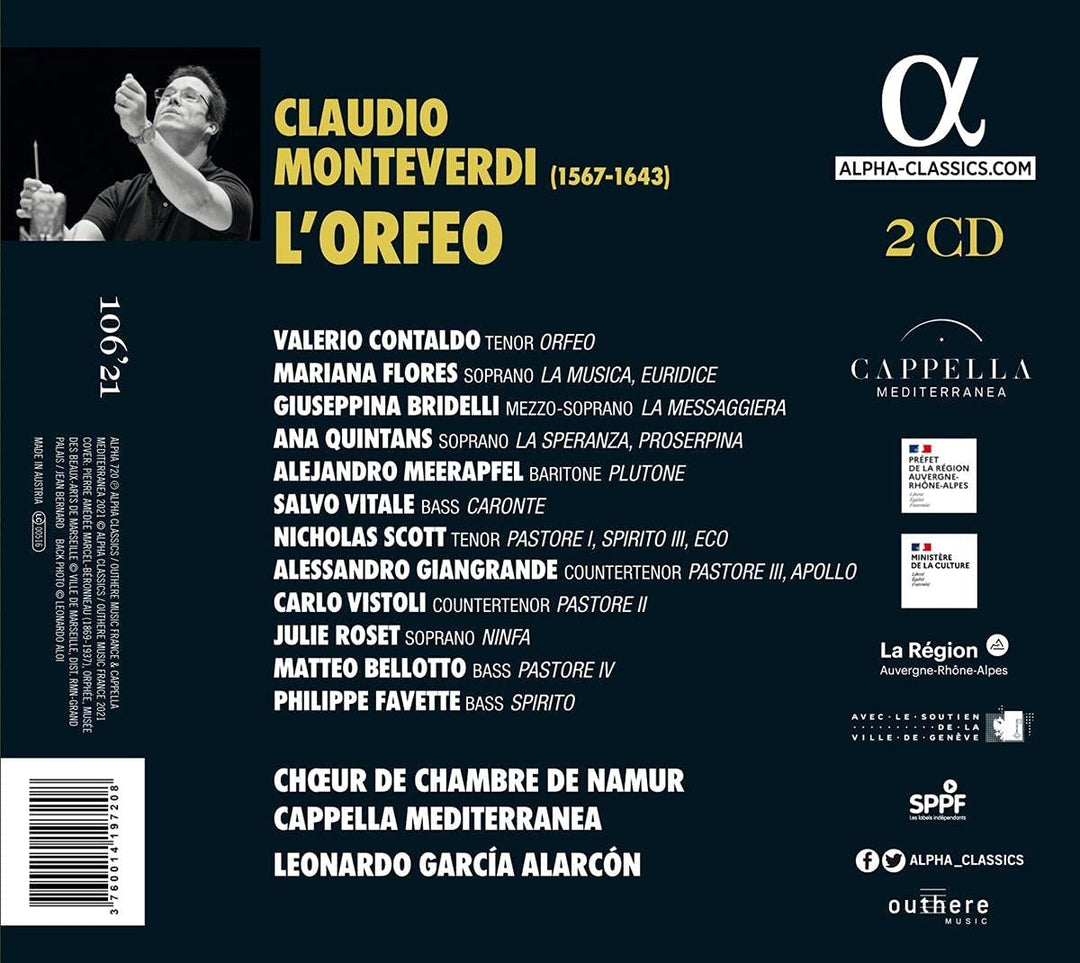 Monteverdi: L'Orfeo [Audio-CD]