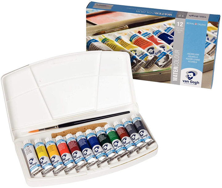 Royal Talens Van Gogh Aquarelle 12 Tubes Boîte de Poche Plastique