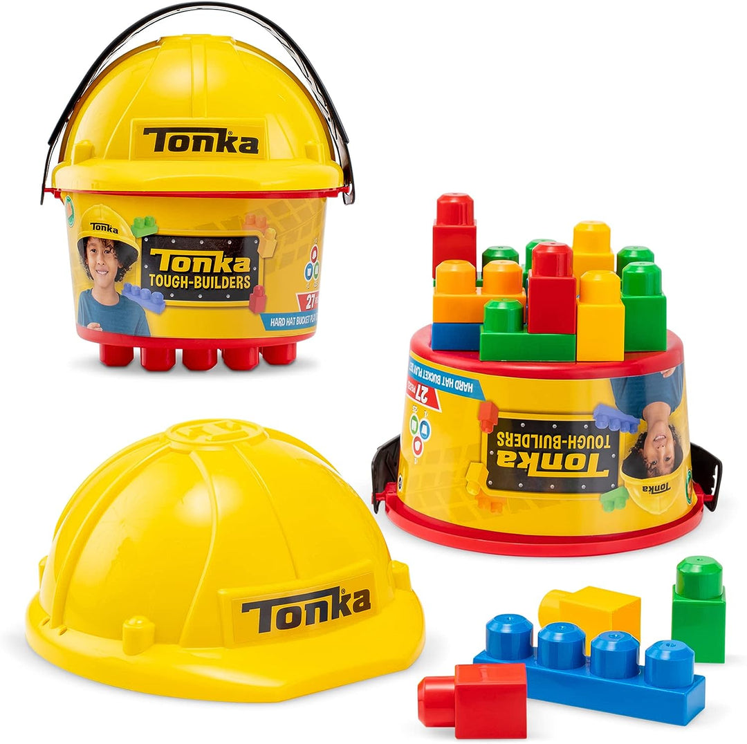 Tonka 06195 Hard Hats &amp; Blocks Bucket, Konstruktionsspielzeug für Kinder, Kinder, konst