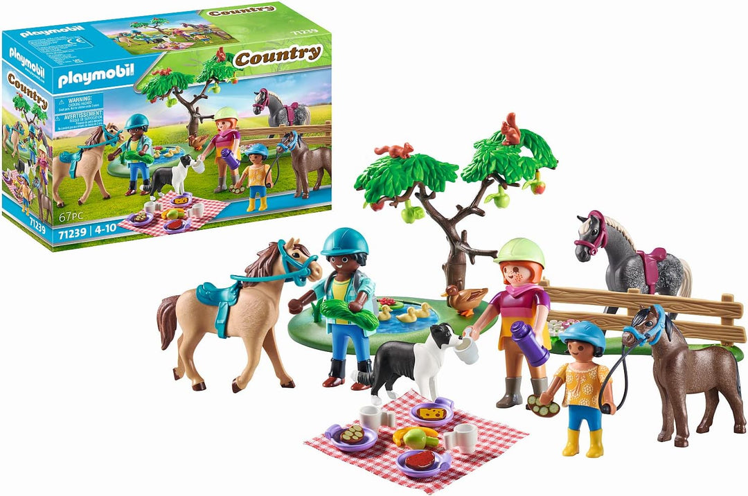 Playmobil 71239 Country Picnic Adventure mit Pferden, Familienpicknick im Grafen