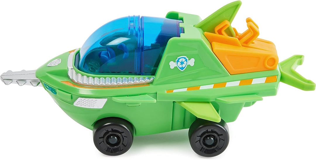 Paw Patrol Aqua Pups Rocky, verwandelndes Sawfish-Fahrzeug mit Sammelaktion