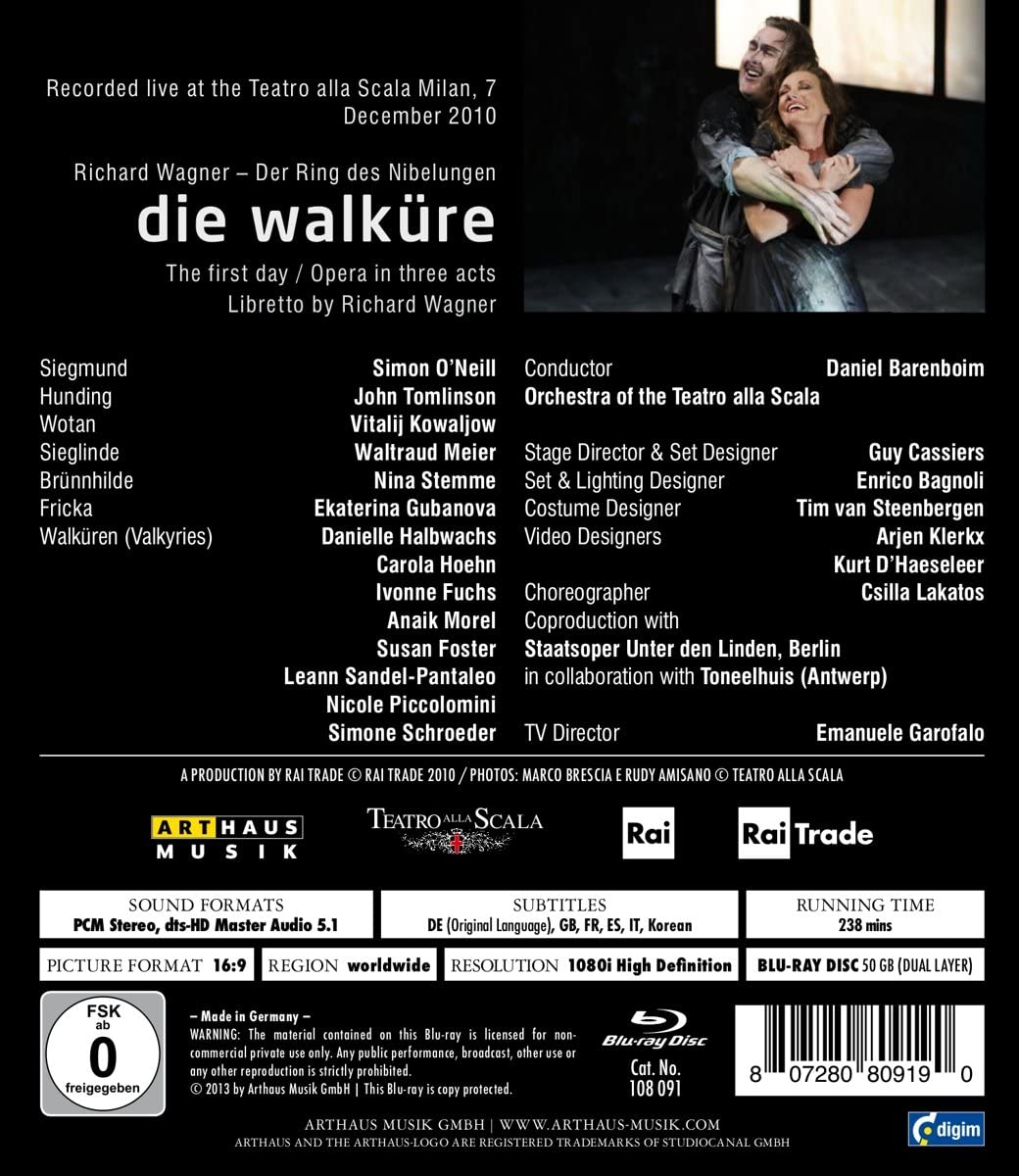 Die Walküre [2013] [Region Free] – [Blu-Ray]