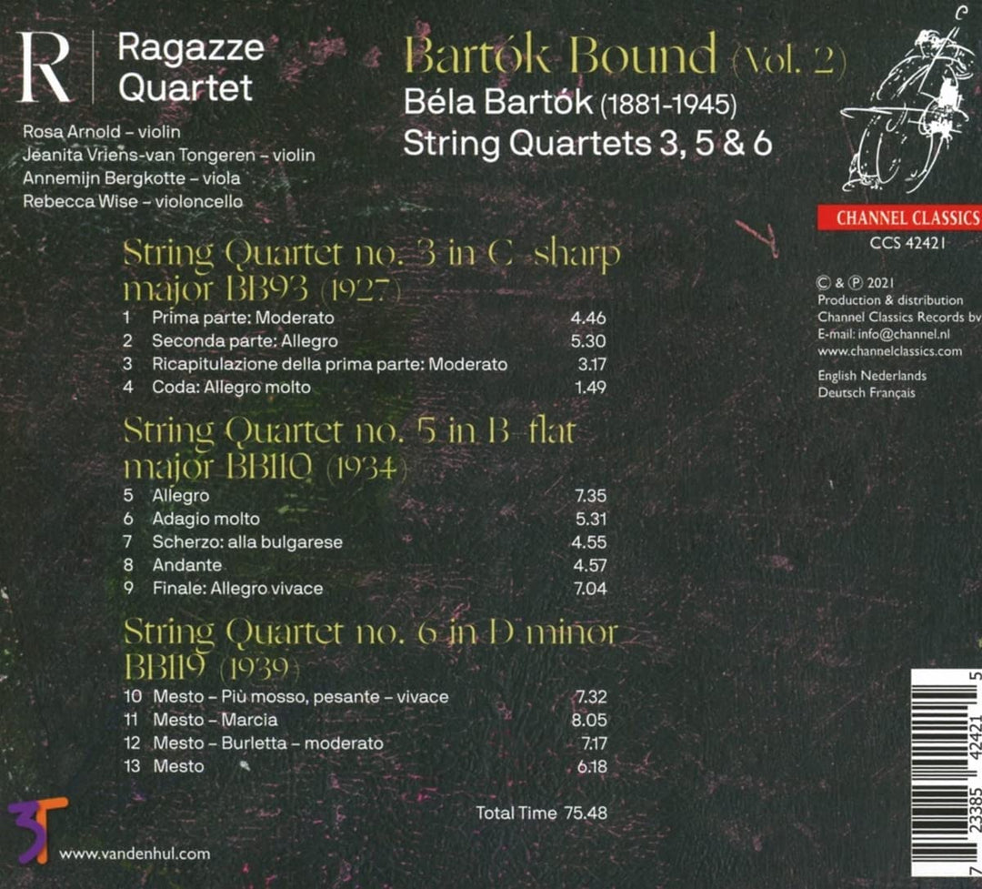 Ragazze Quartett – Bartók Bound, Vol. 2 [Audio-CD]