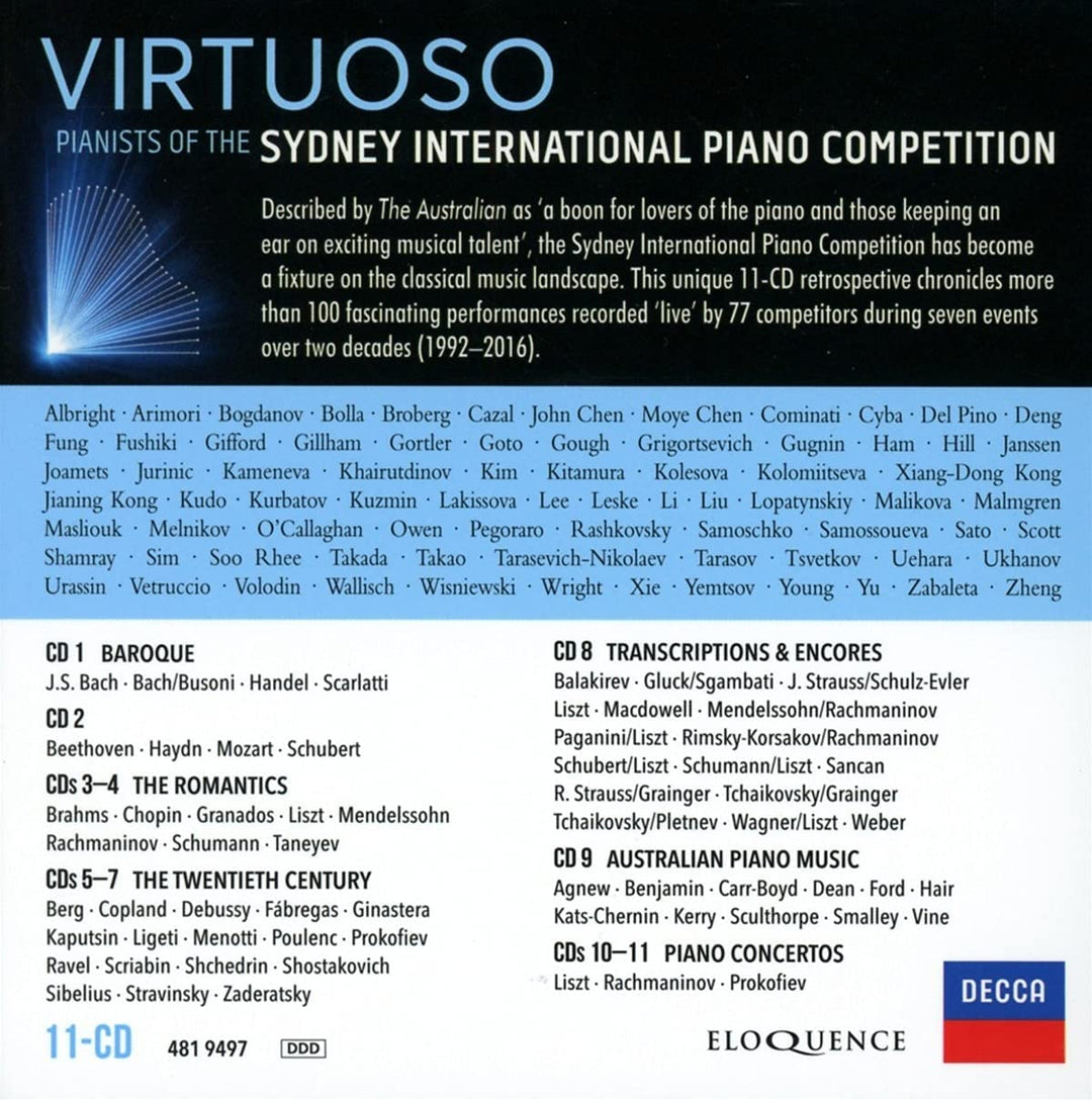 Pianists Of The Sydney Int'l Piano Competition (1992-2016) (11CD) - [Audio CD]