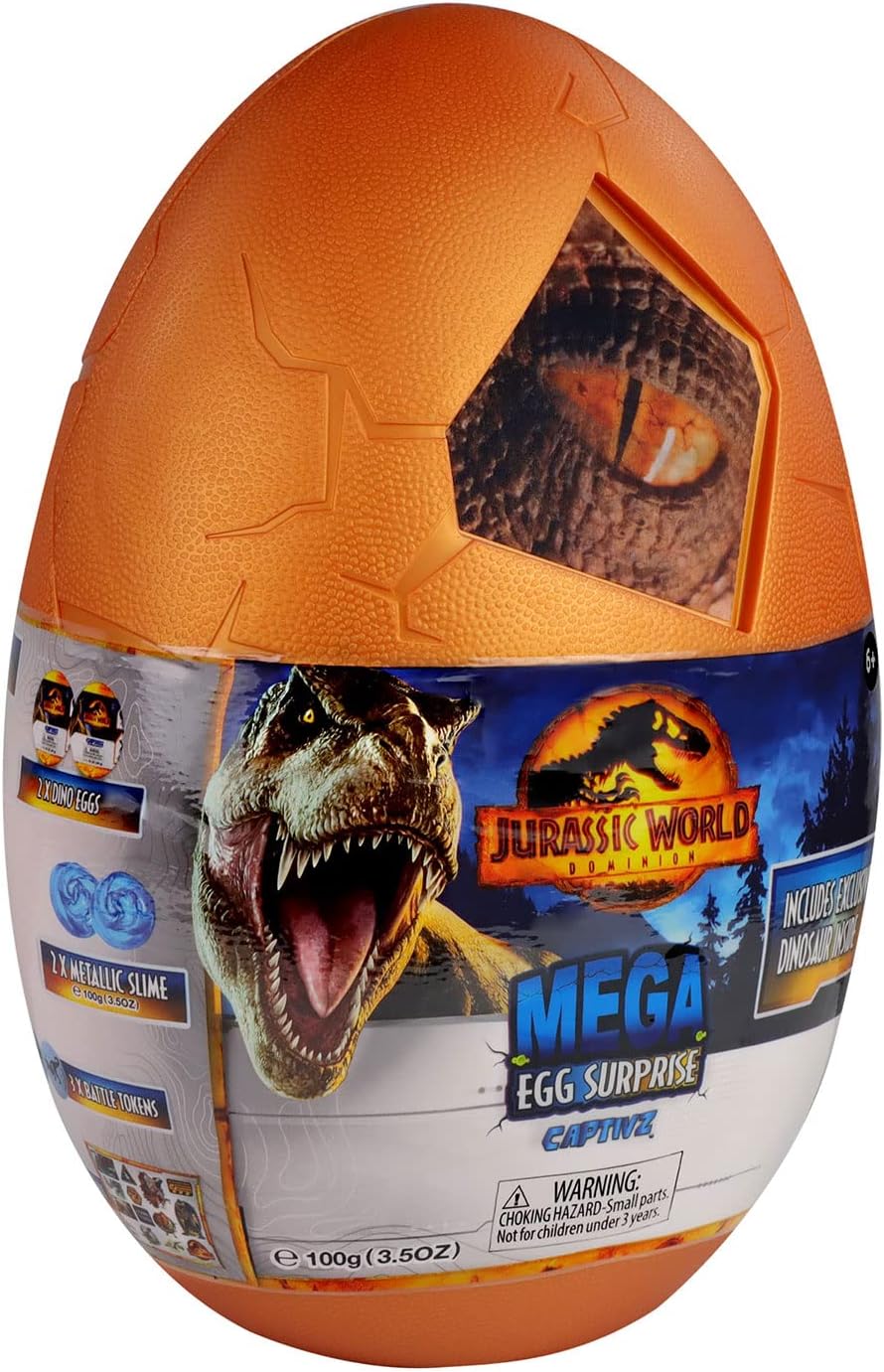 JURASSIC WORLD CAPTIVZ DOMINION MEGA EI MEGA SPASS MIT POP N LOCK DINOSAURIER SPIELZEUG,