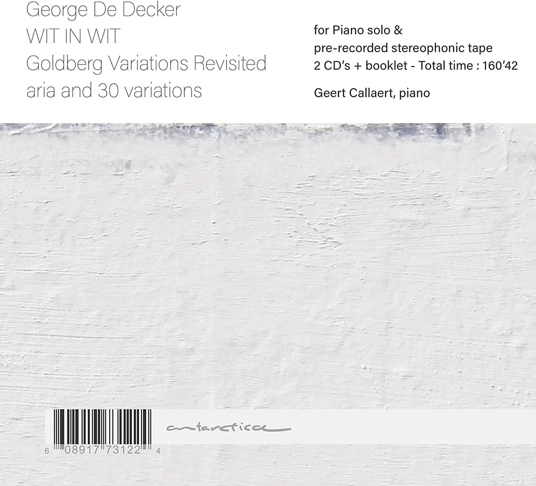 Geert Callaerts – Decker: Wit in Wit [Audio-CD]