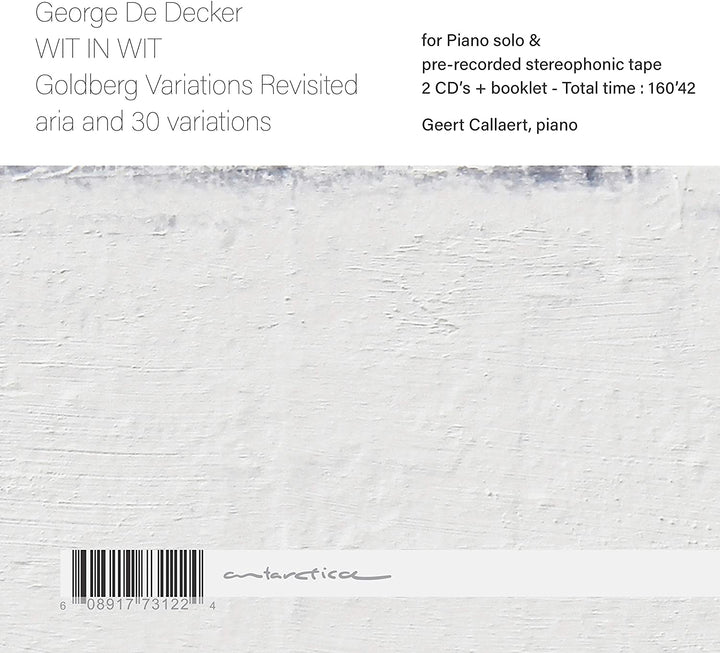 Geert Callaerts – Decker: Wit in Wit [Audio-CD]