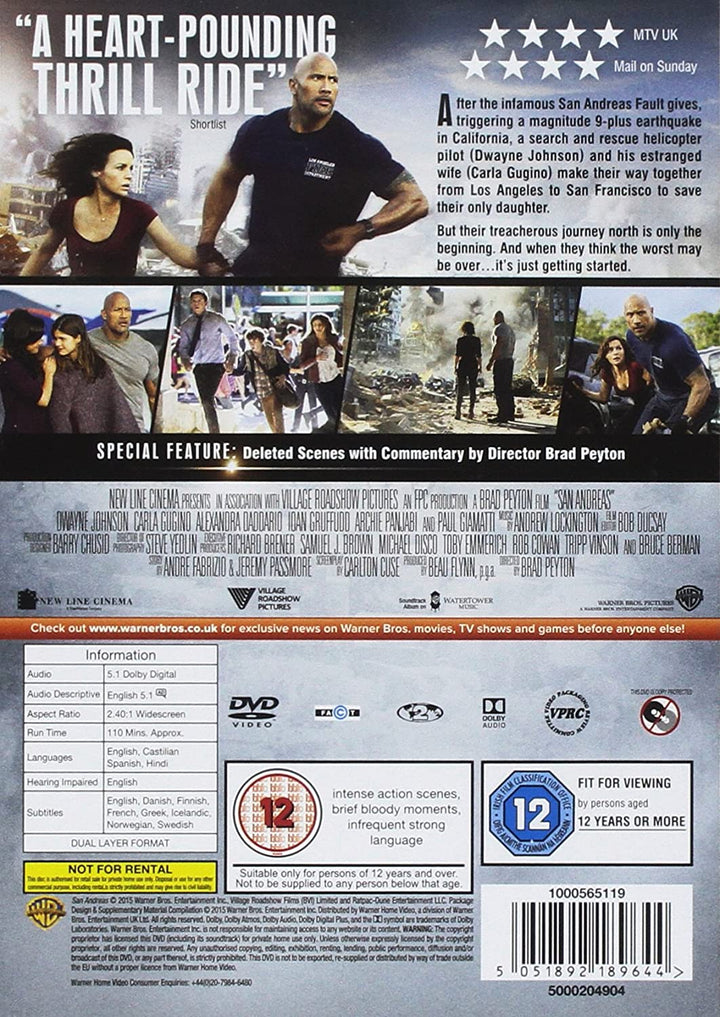 San Andreas [2004] [2015] – Action/Thriller [DVD]