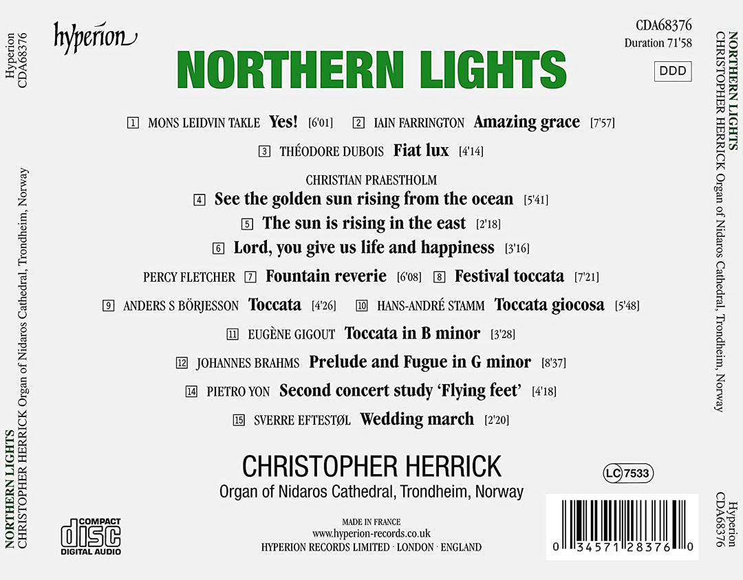 Northern Lights [Christopher Herrick (Steinmeyer organ of Nidaros Cathedral; Trondheim; Norway)] [Hyperion Records A68376] [Audio CD]