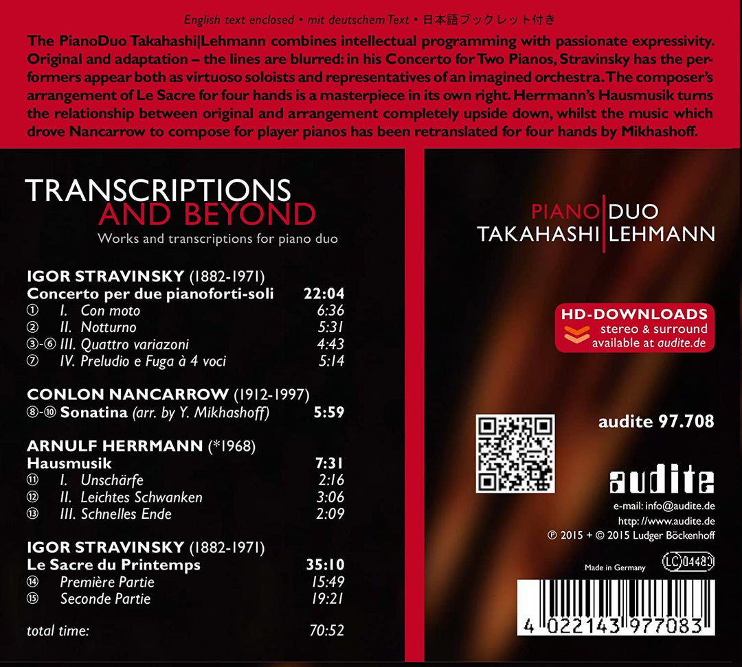 Transkriptionen und darüber hinaus [Audio-CD]