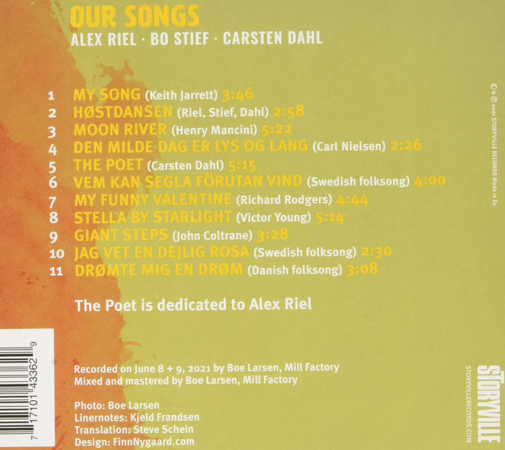 Alex Riel, Bo Stief &amp; Carsten Dahl – Unsere Lieder [Audio CD]