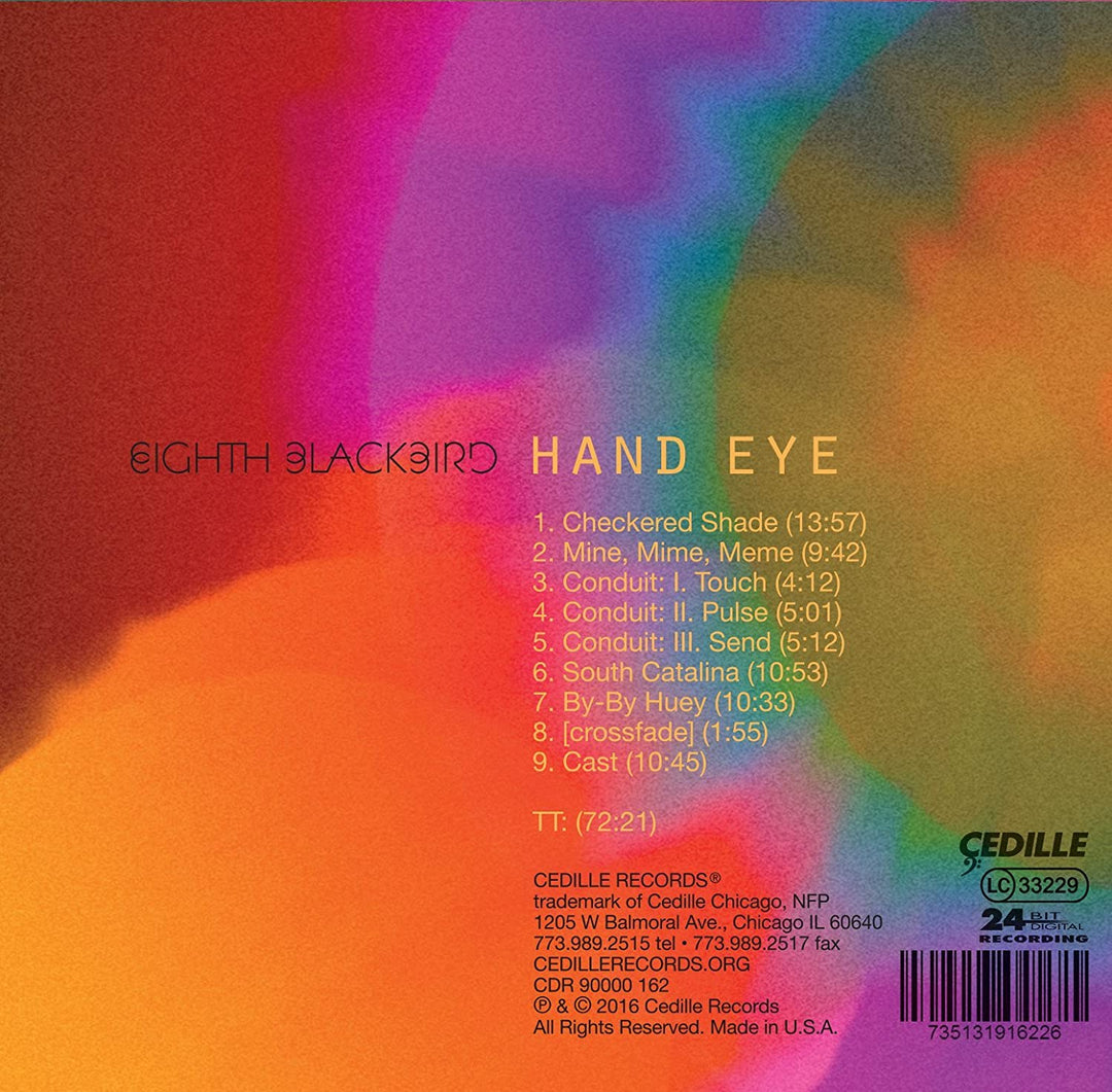 Eighth Blackbird – Hand Eye [Eighth Blackbird] [CEDILLE RECORDS R 90000 162] [Audio CD]