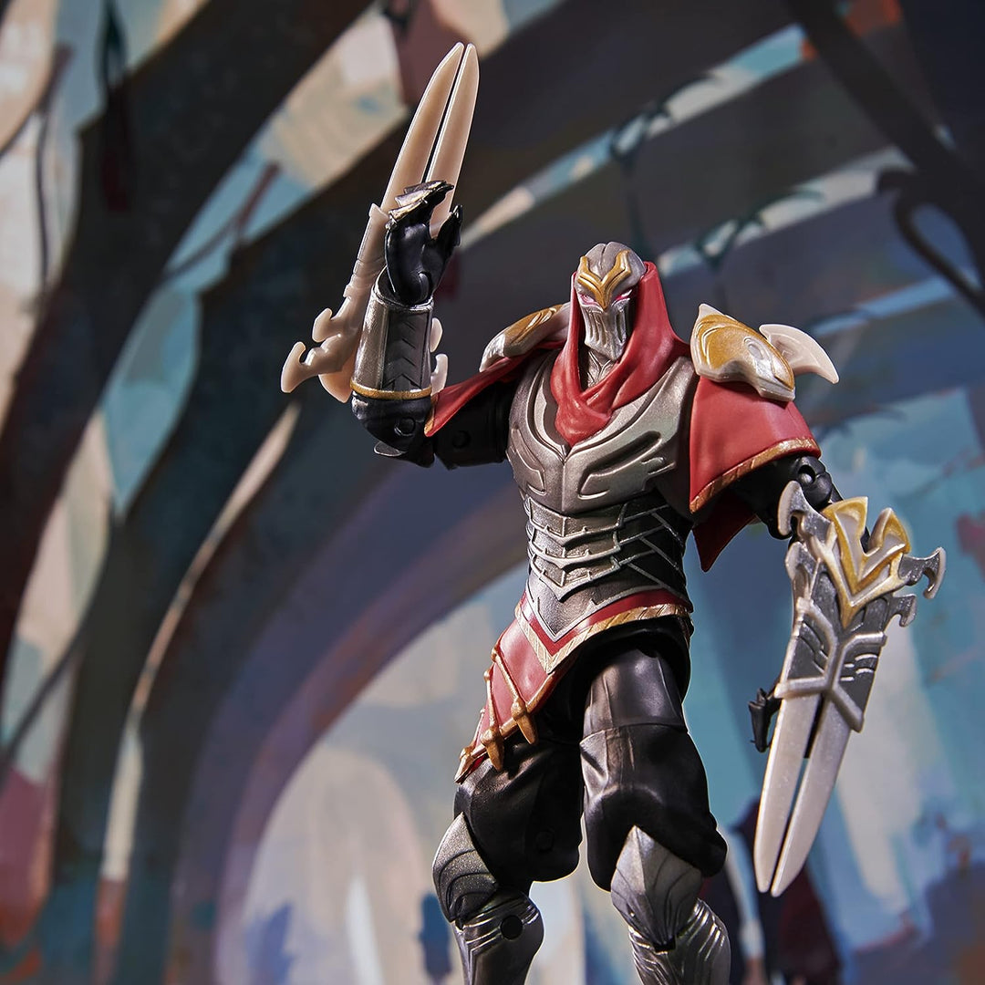 League of Legends, 15 cm große Zed-Sammelfigur mit Premium-Details und 2 Zubehörteilen, The Champion Collection, Sammlerqualität, ab 12 Jahren