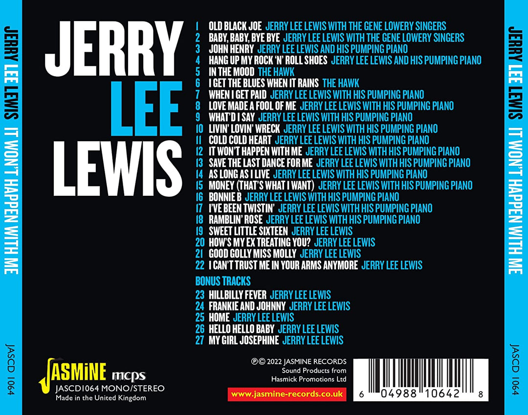 Jerry Lee Lewis – It Won't Happen With Me – The Singles 1960-1962 Plus [Audio-CD]