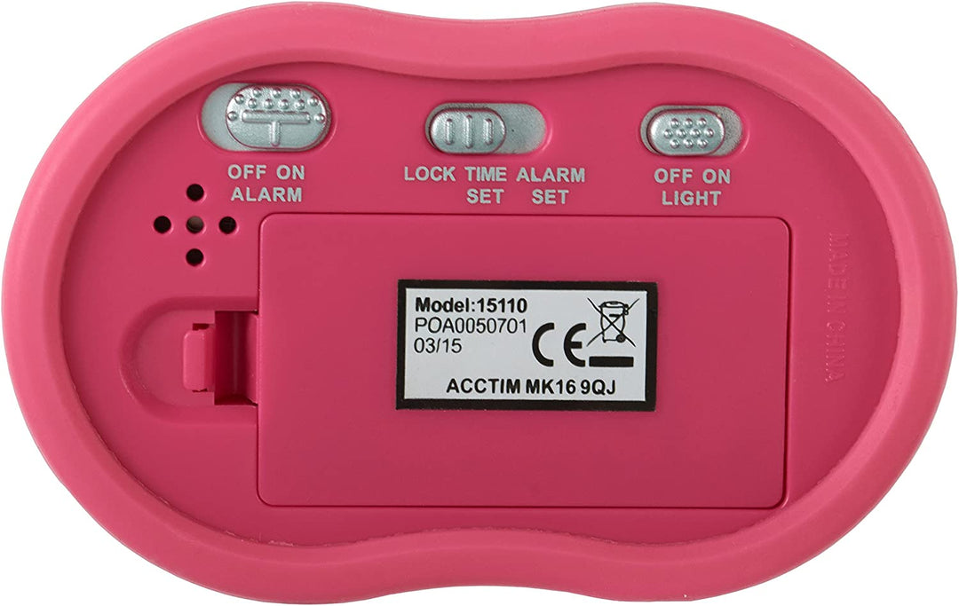 Acctim 15110 Vierra Alarm Clock, Hot Pink