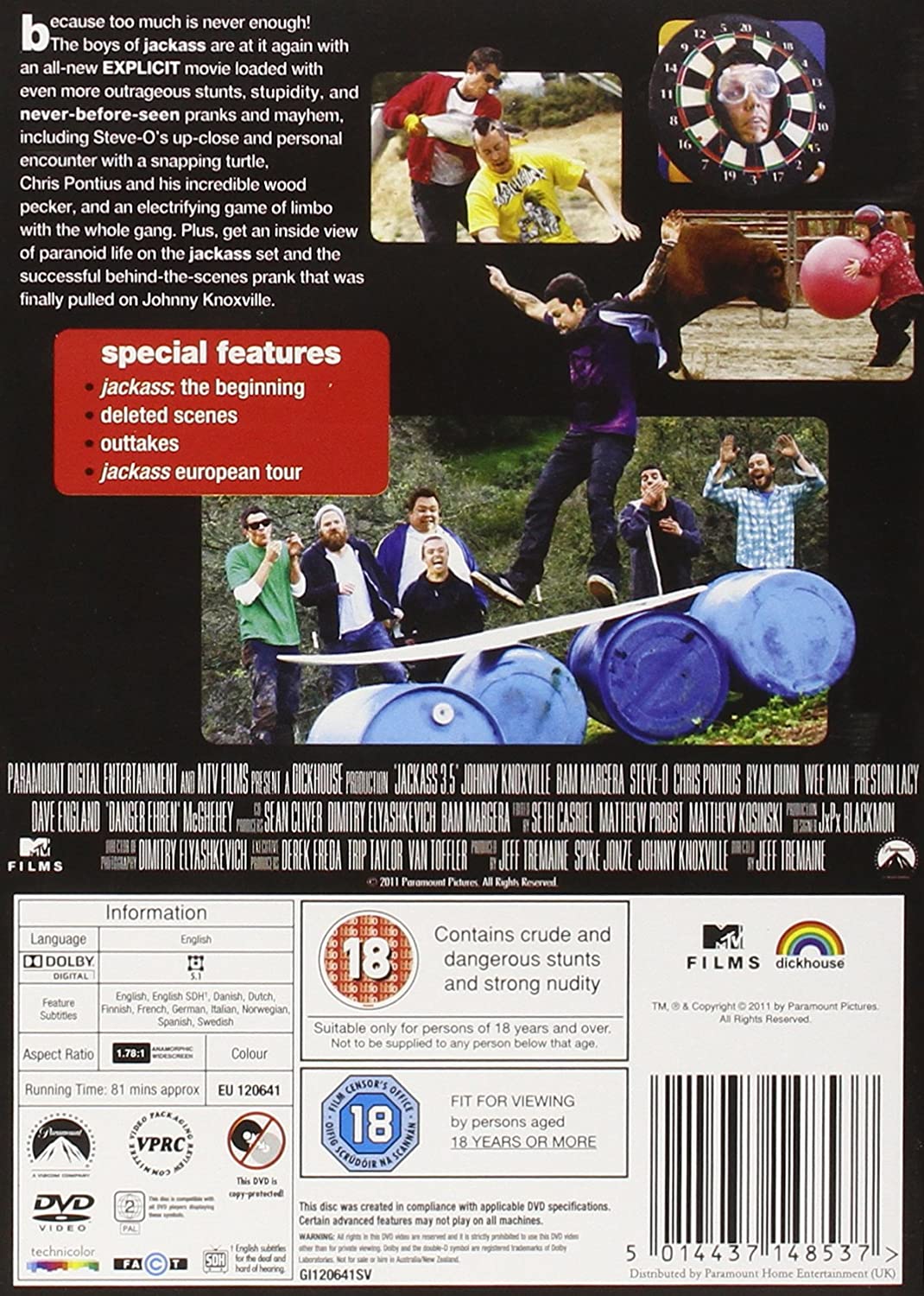 Jackass 3.5 – Komödie/Dokumentarfilm [DVD]