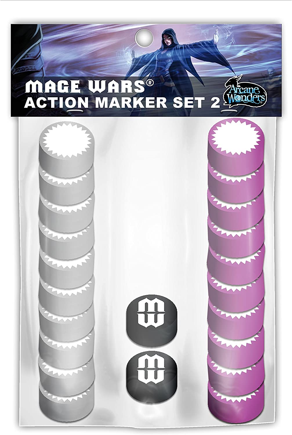 Arcane Wonders Brettspiel „Mage Wars Action Marker Set 2“.