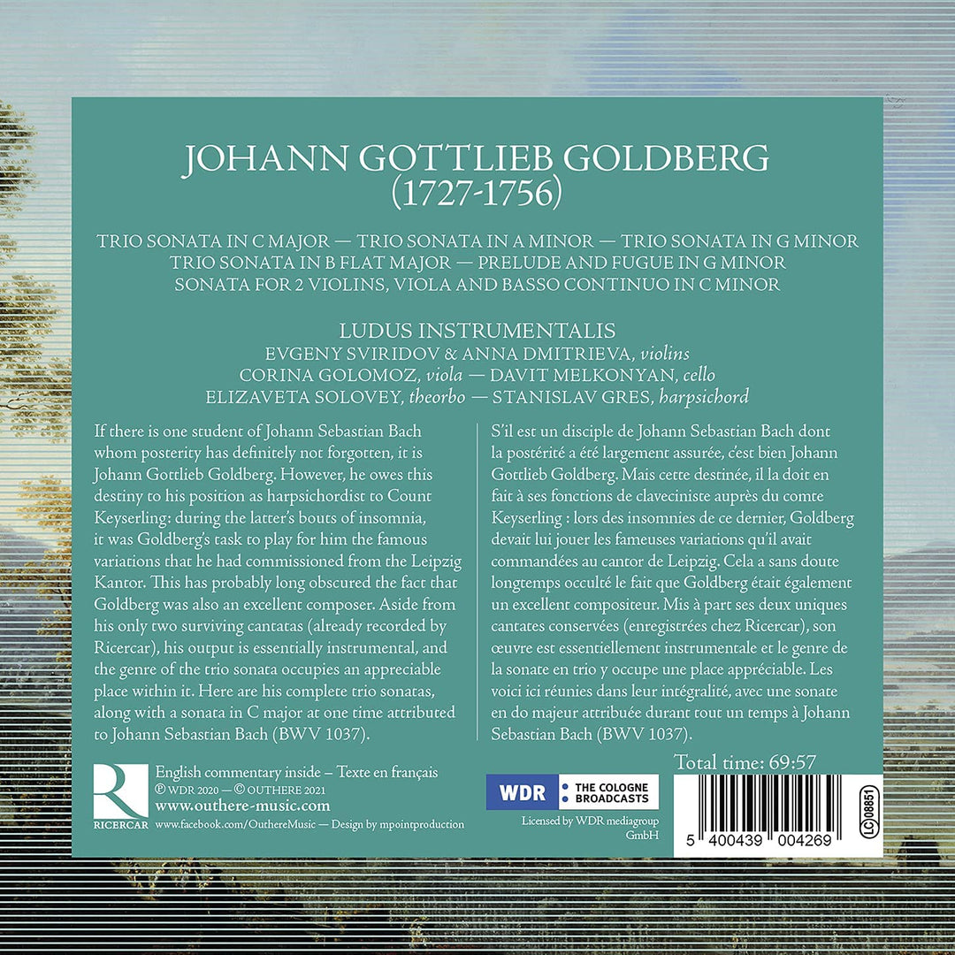 Johann Gottlieb Goldberg: Sämtliche Triosonaten [Audio-CD]