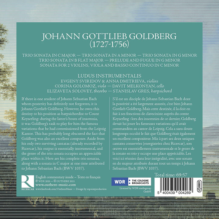 Johann Gottlieb Goldberg: Complete Trio Sonatas [Audio CD]