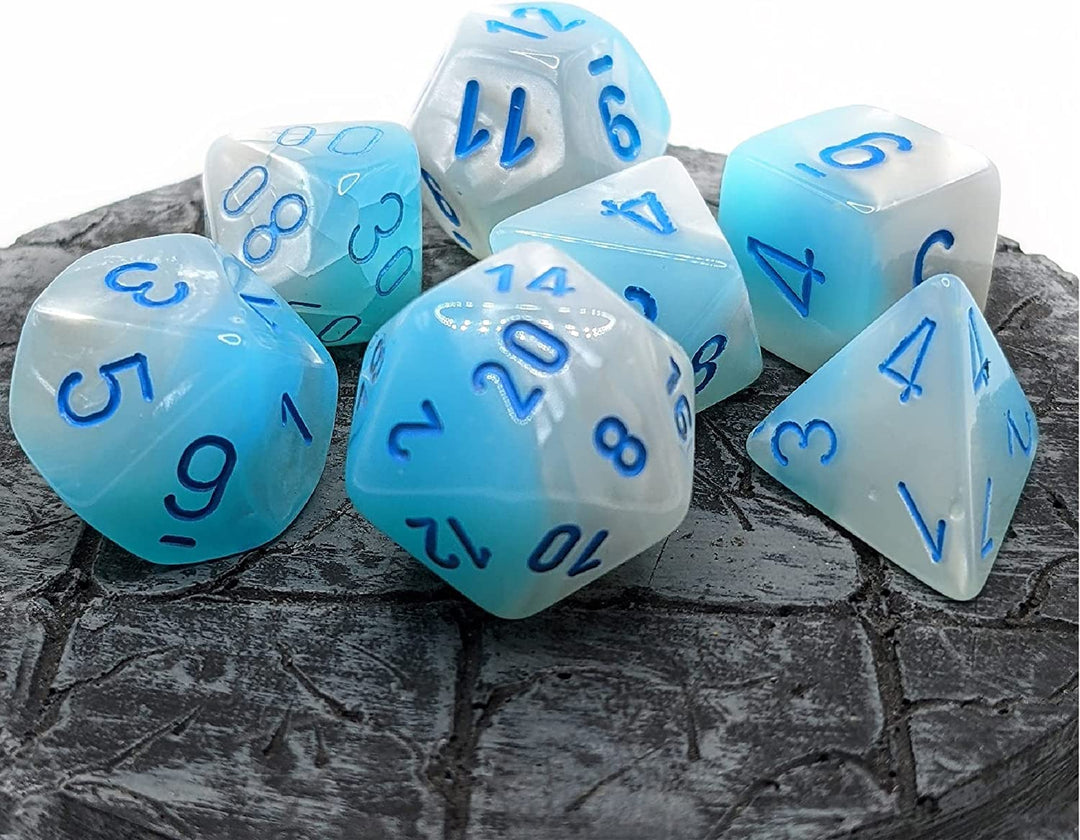 Gemini Polyhedral Dice Set | Set of 7 Dice in a Variety of Sizes Designed for Ro