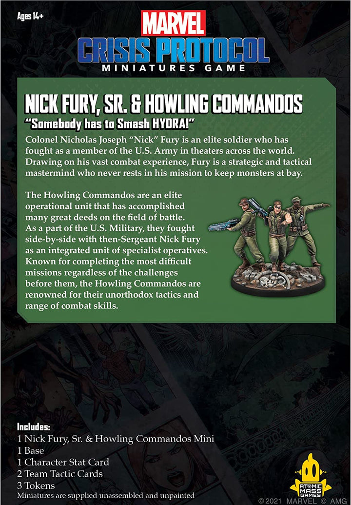 Marvel Crisis Protocol Nick Fury Sr. &amp; Howling Commandos