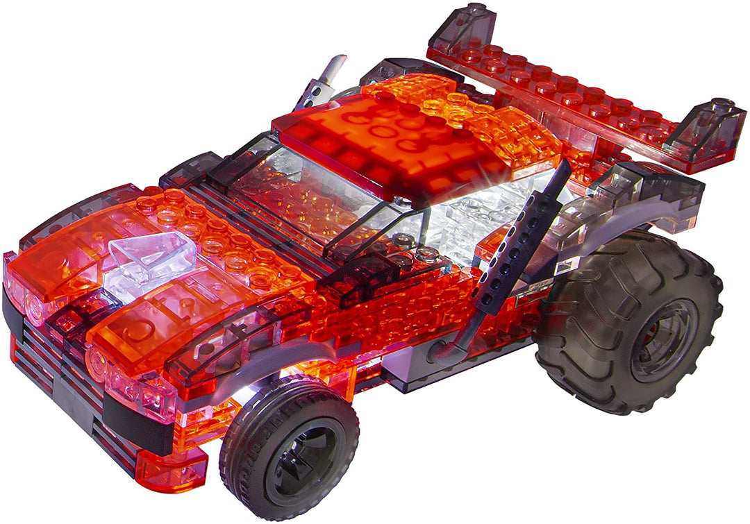 giochi preziosi spa LAU01000 Laser Pegs Models-4-in-1 Red Racer, Mehrfarbig