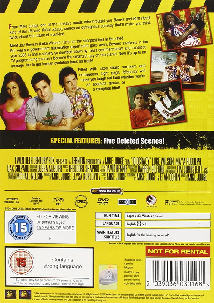 Idiocracy – Science-Fiction/Komödie [DVD]