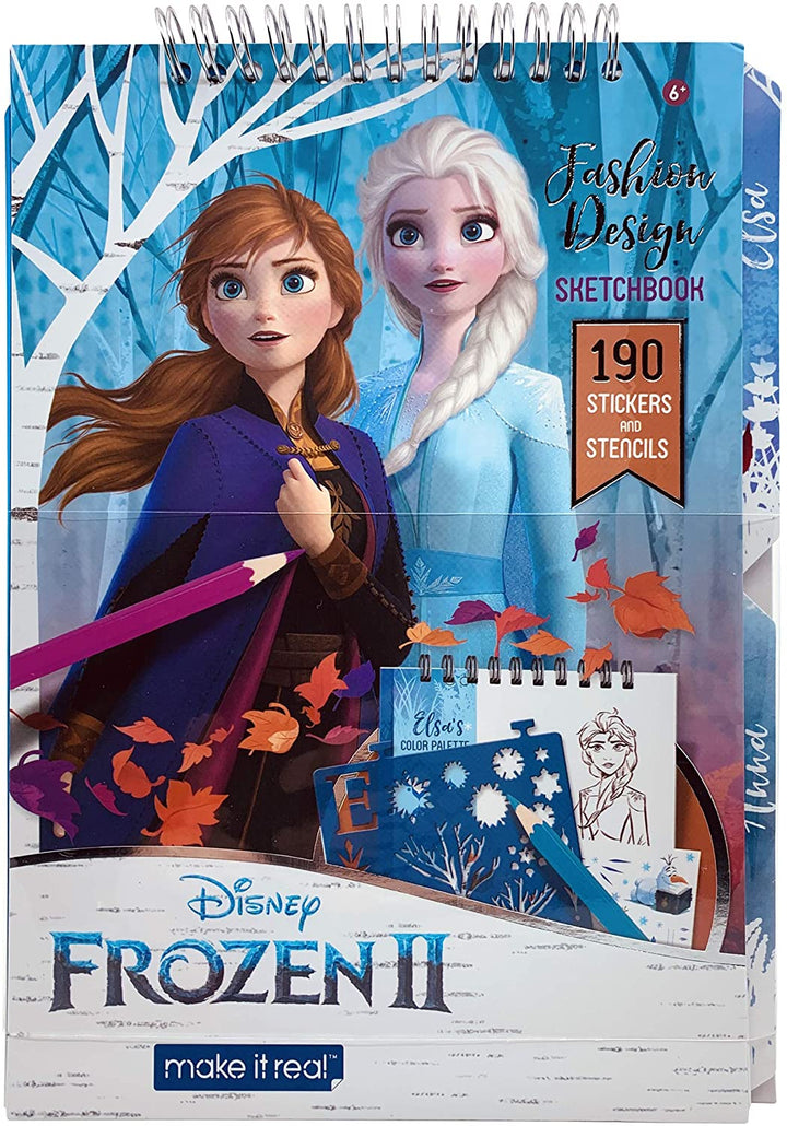 Cuaderno de bocetos de diseño de moda de Disney Frozen 2