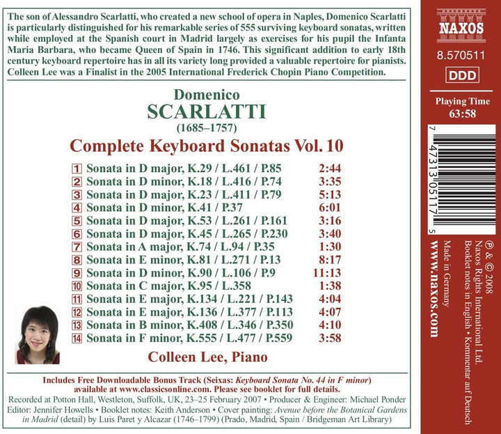 Scarlatti: Sämtliche Sonaten für Klavier, Bd. 10 - Domenico Scarlatti [Audio-CD]