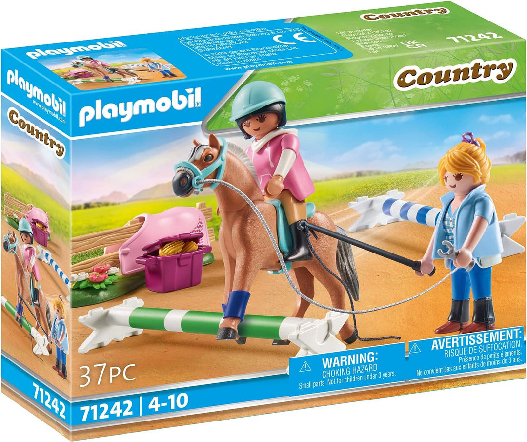 Playmobil 71242 Landreitunterricht, Reitlehrer für Reiten und Springen