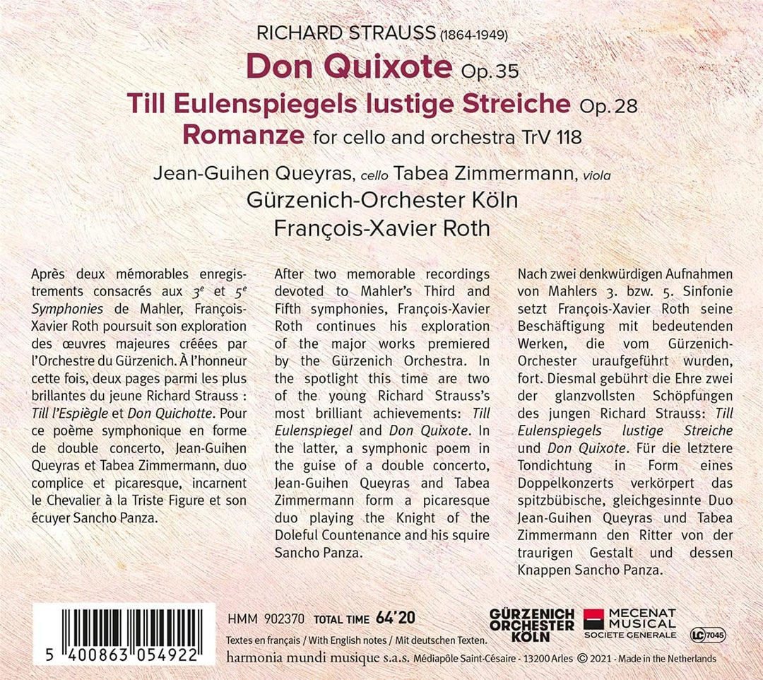 Richard Strauss: Don Quijote/Till Eulenspiegel [Audio CD]