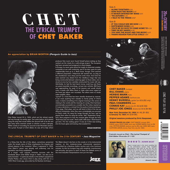 Chet Baker – Chet: The Lyrical Trumpet of Chet Baker [Vinyl]