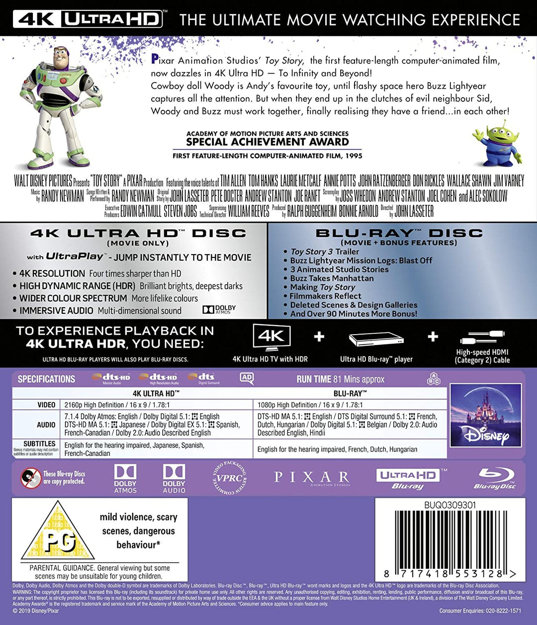 Disney &amp; Pixars Toy Story – Animation [Blu-ray]