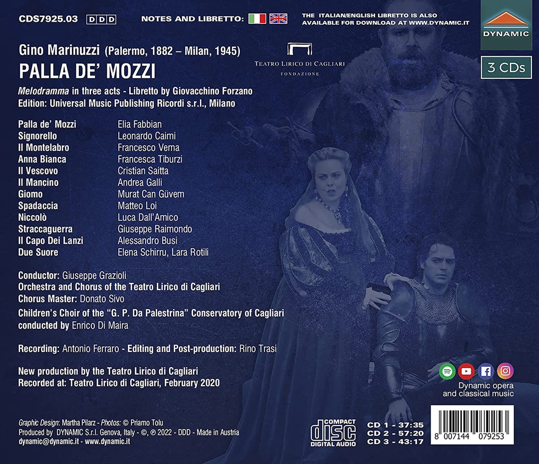 Marinuzzi: Palla De Mozzi [Verschiedenes] [Dynamisch: CDS7925] [Audio-CD]