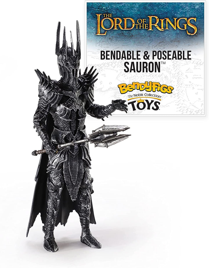 The Noble Collection LoTR Bendyfigs Sauron - Officially Licensed 19cm (7.5 inch) Lord Of The Rings Bendable Posable Collectable Doll Figures With Stand