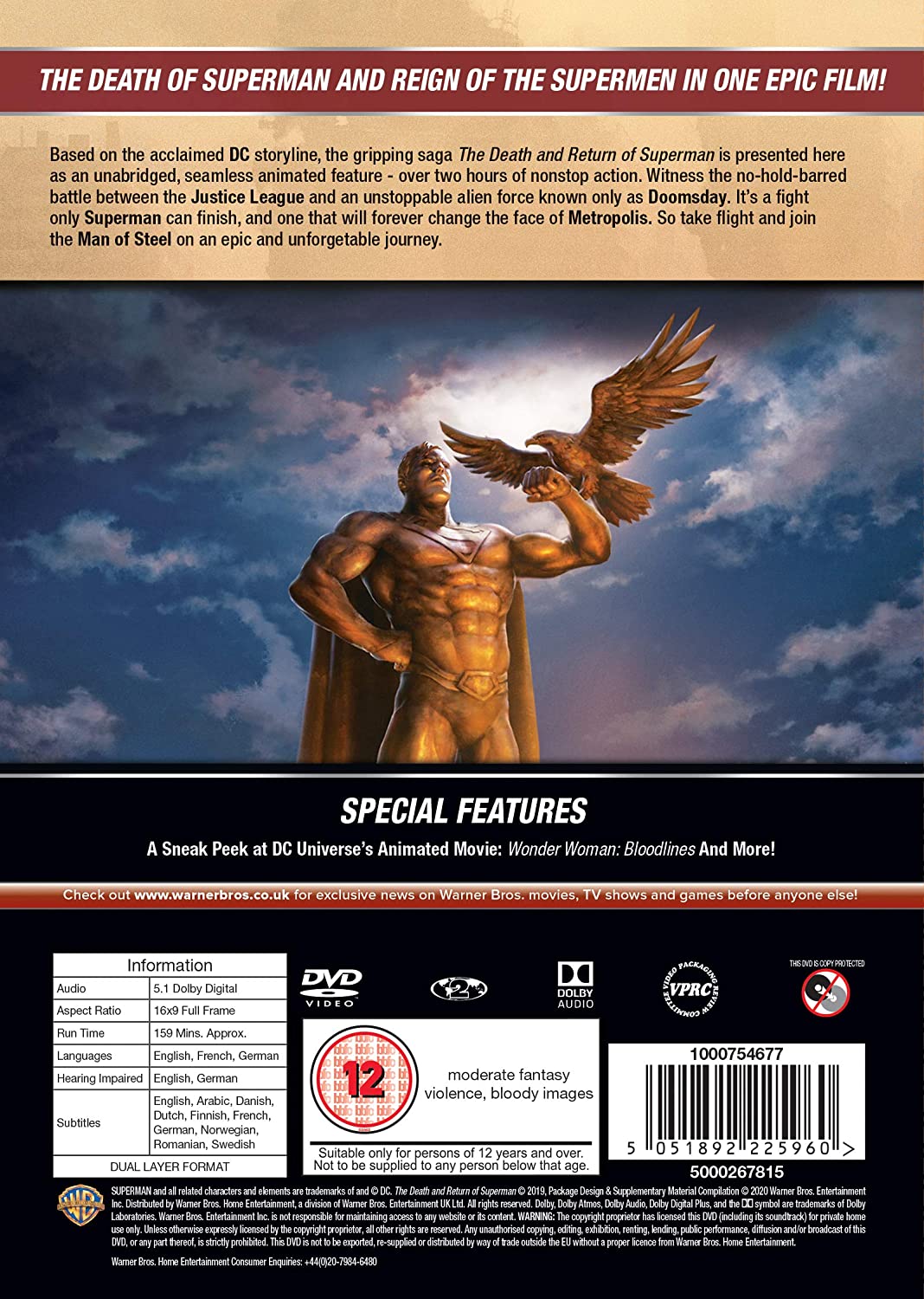 The Death and Return of Superman [2011] [2020]  - Sci-fi/Superhero [DVD]