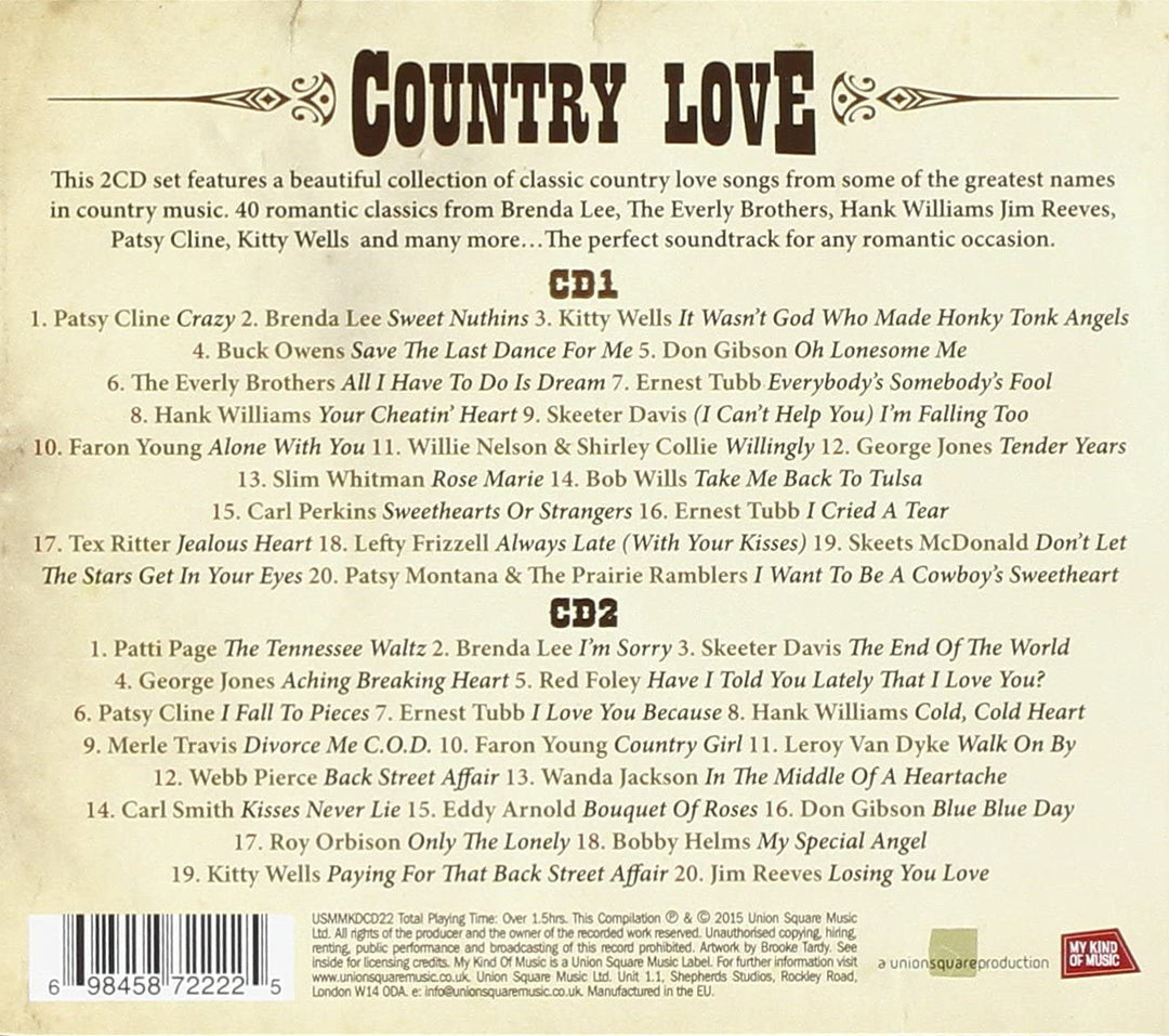 My Kind of Music: Country Love [Audio CD]