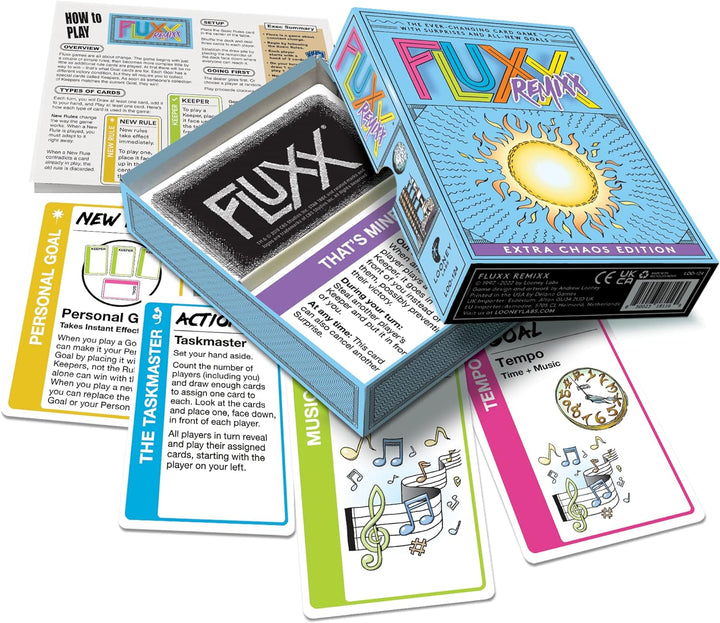 LOONEY LABS Fluxx Remixx Kartenspiel – lustige Spiele für Familienspieleabende, Partyspiele