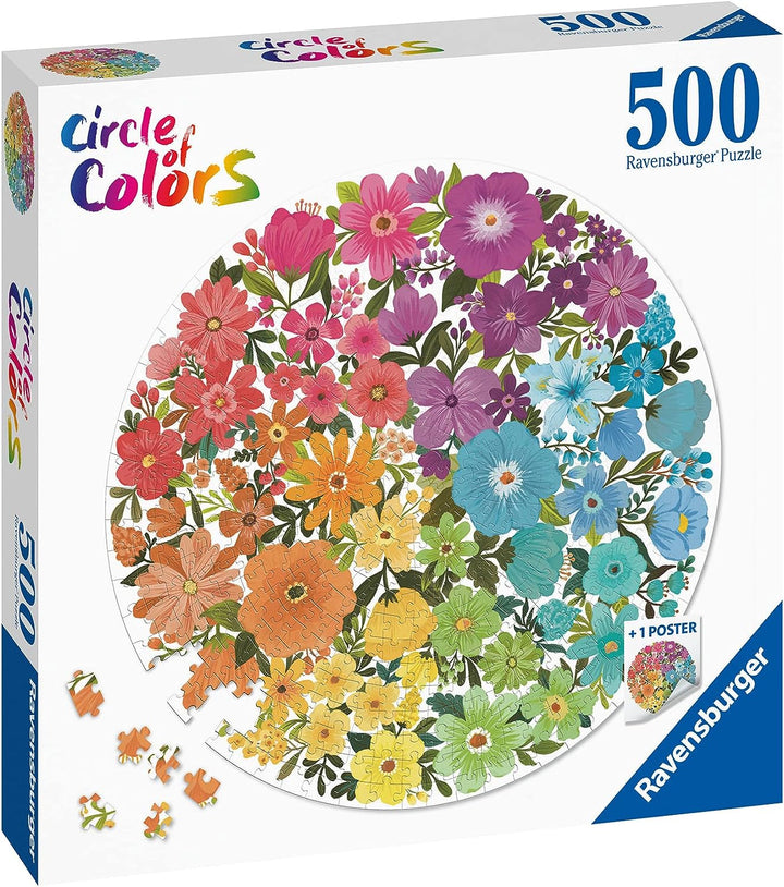 Ravensburger 17167 Kreis der Farben-Blumen, 500-teiliges Puzzle für Erwachsene