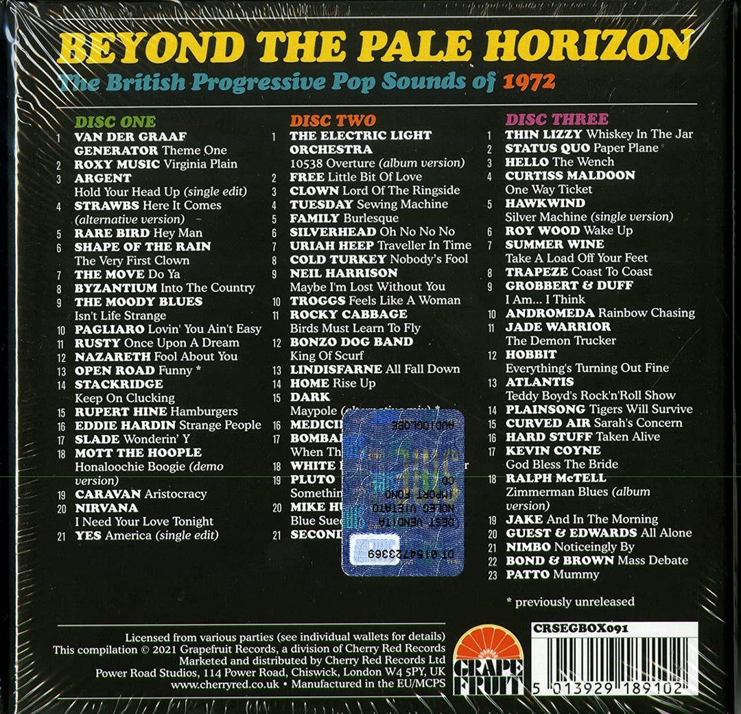 Beyond The Pale Horizon ~ Die britischen Progressive-Pop-Sounds von 1972 [Audio-CD]