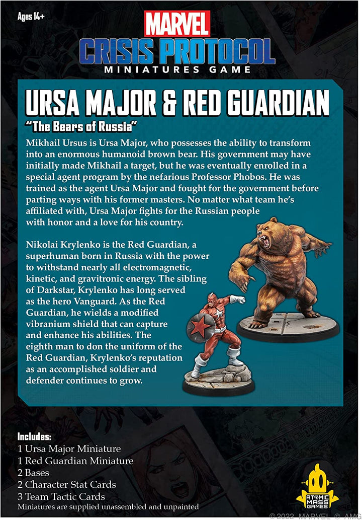 Atomic Mass Games Ursa Major &amp; Red Guardian: Marvel Crisis Protocol Miniaturenspiel ab 14 Jahren, 2 Spieler
