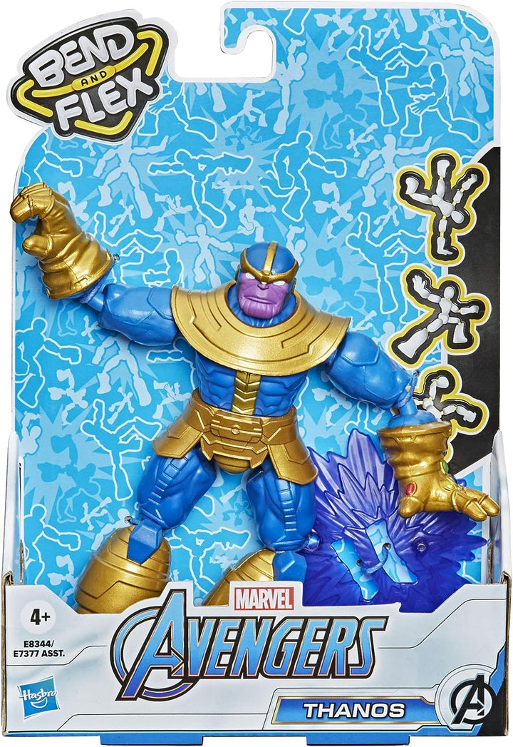 Avengers E8344 Marvel Bend and Flex Action, flexible 6-Zoll-Thanos-Figur, inklusive Zubehör, ab 4 Jahren