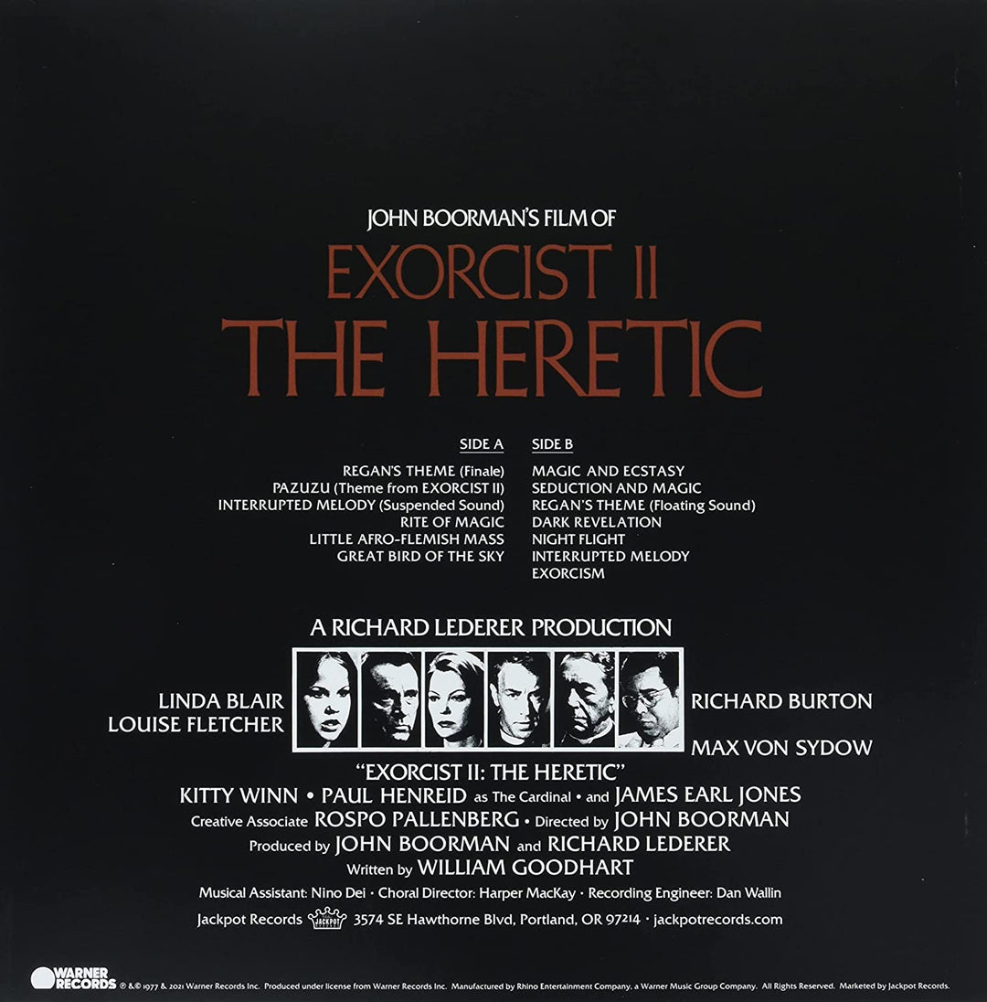 Ennio Morricone – Exorcist Ii: The Heretic (Blood Red With Black Splatter Vinyl) (Exklusiv bei Ams) [