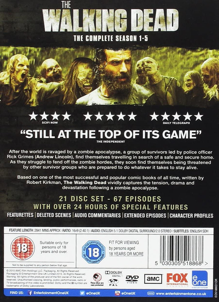 The Walking Dead – Staffel 1–5 [2015] – Horror [DVD]