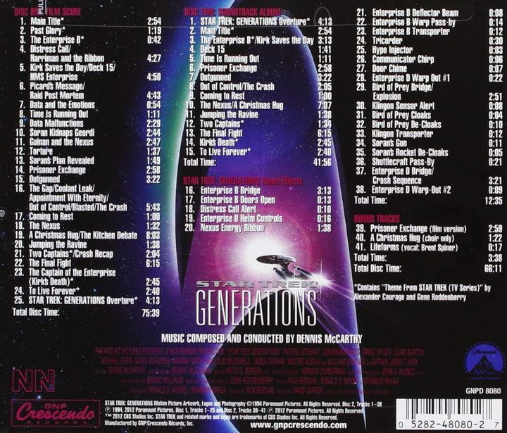 Dennis McCarthy Star Trek - Star Trek: Generations Expanded [Audio-CD]