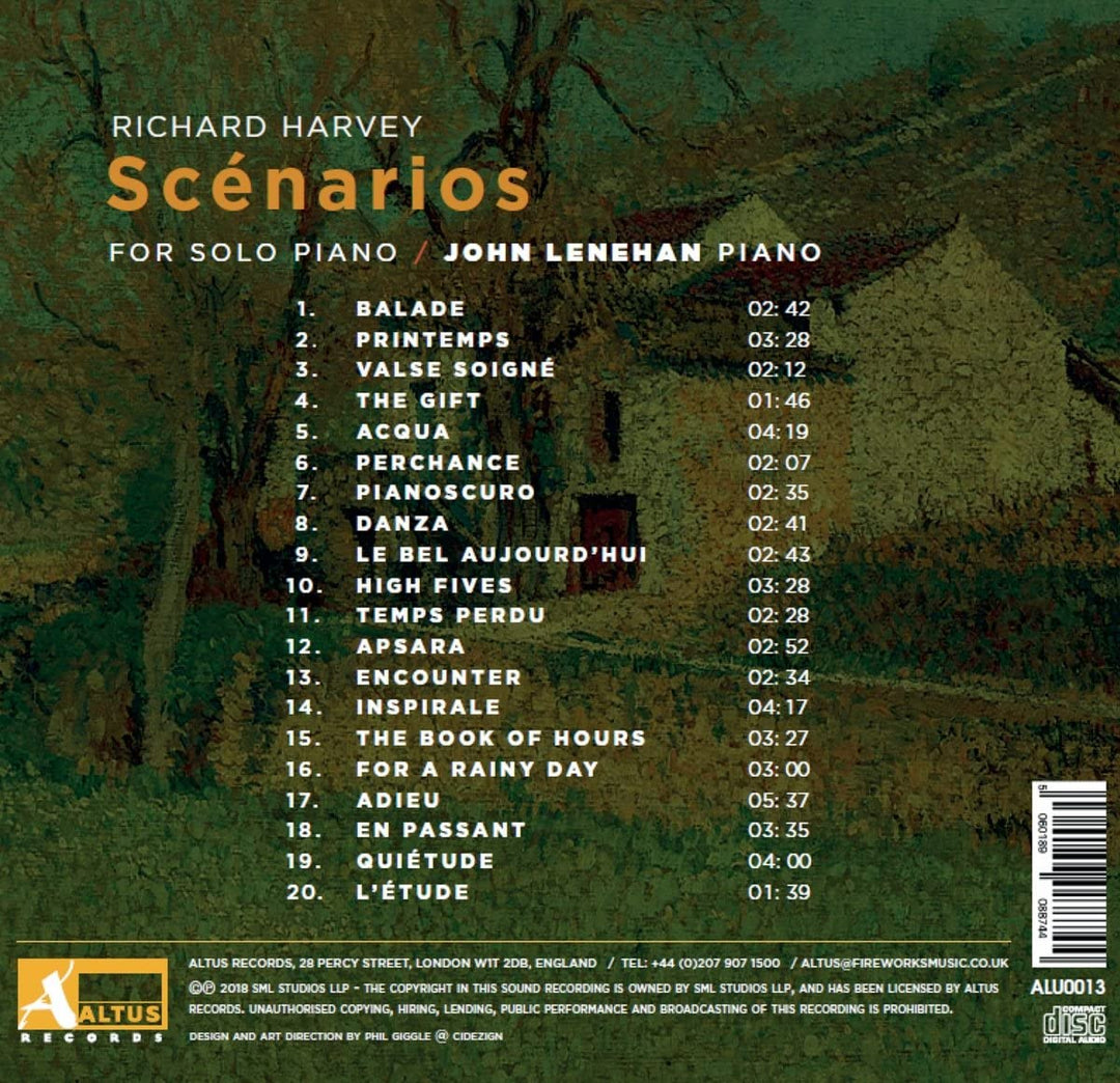 John Lenehan - Richard Harvey: Scénarios für Soloklavier [Audio-CD]