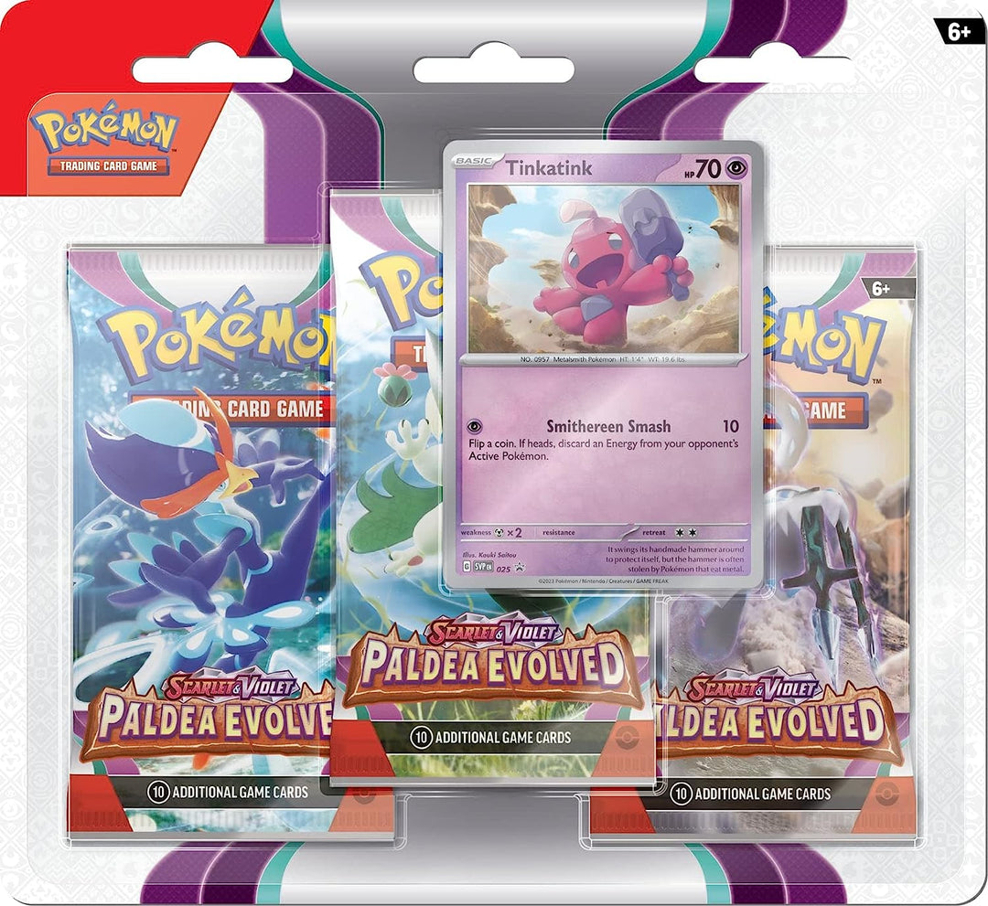 Pokémon JCC – „Carlate und Violett“ – Blisterpackung mit 3 Revolutions-Boostern – Palde